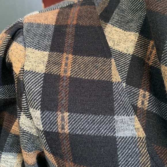 Jessica Howard dress autumn plaid fall fabric short sleeve sz 10 fully lined - Picture 3 of 12